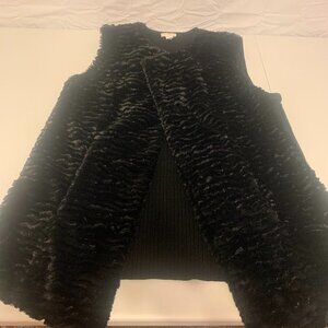 Chico's Black Faux Fur Vest 1